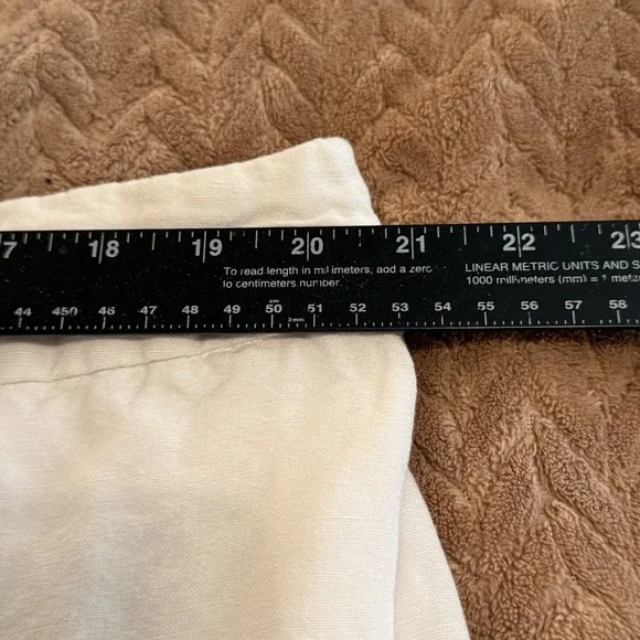 Lane Bryant Womens 22/24 Linen Blend Pants White Beach Coastal Resort Bohemian - Picture 5 of 10